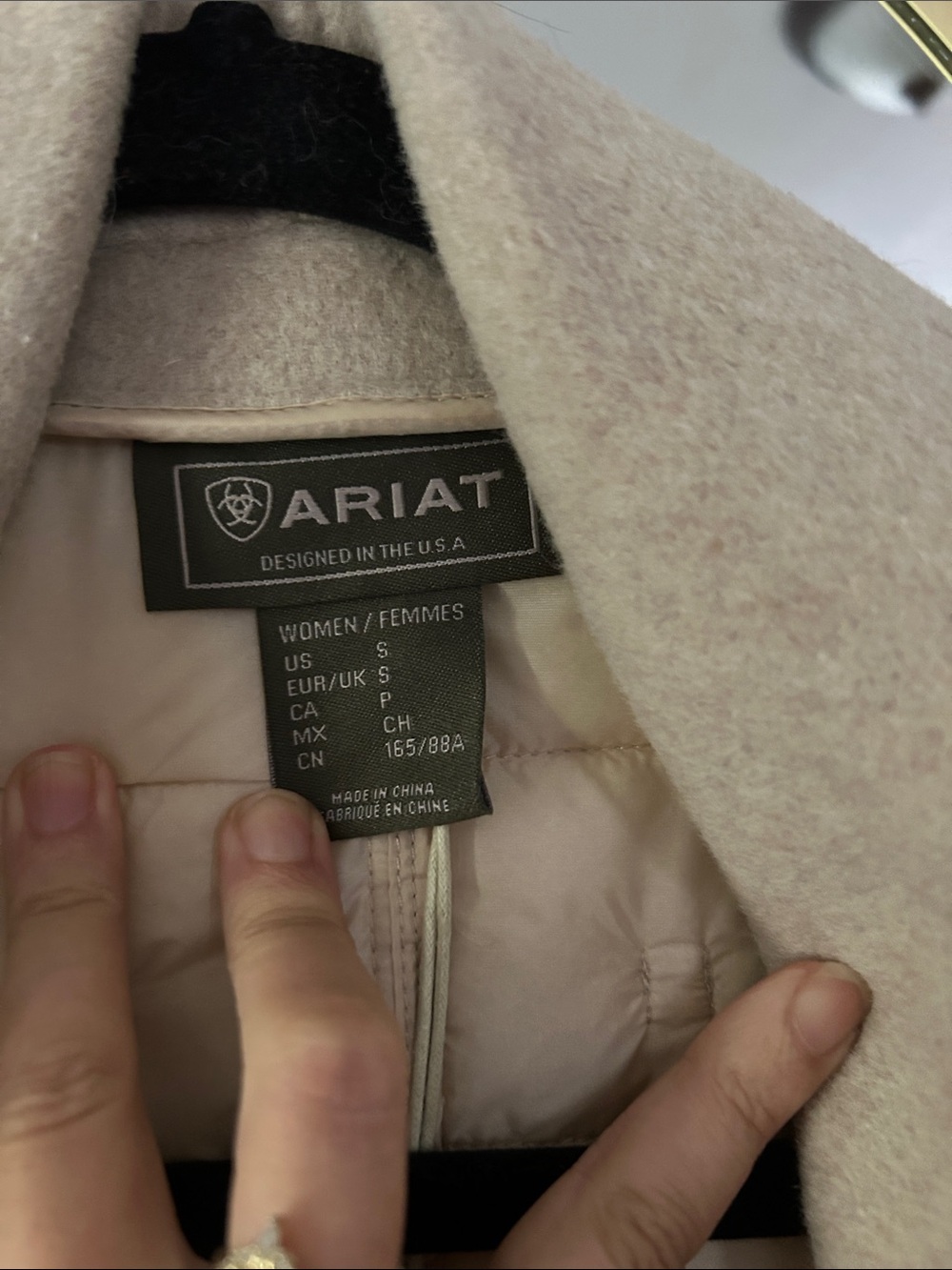 Ariat Beige Fringe Collar Wool-Blend Blazer - Picture 2 of 4
